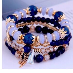 Bohemian Ethnic Style Bracelet Female Cross-Border Multi-Layer Beaded Crystal